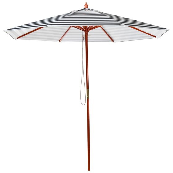 Parasoll 260 cm FERENTILLO Svart/ Vit