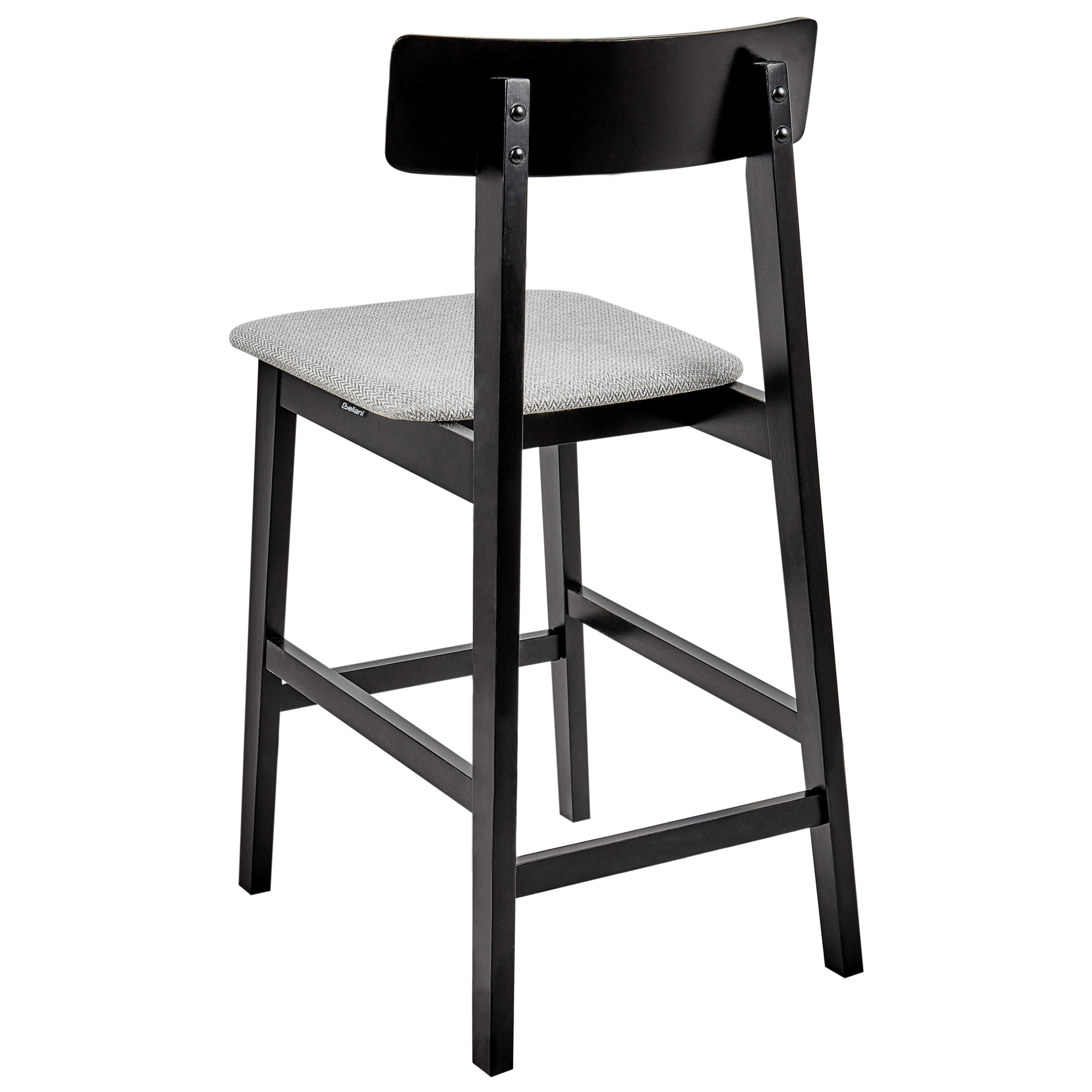 Set med 2 barstolar ISANTI Trä Svart/ Grå