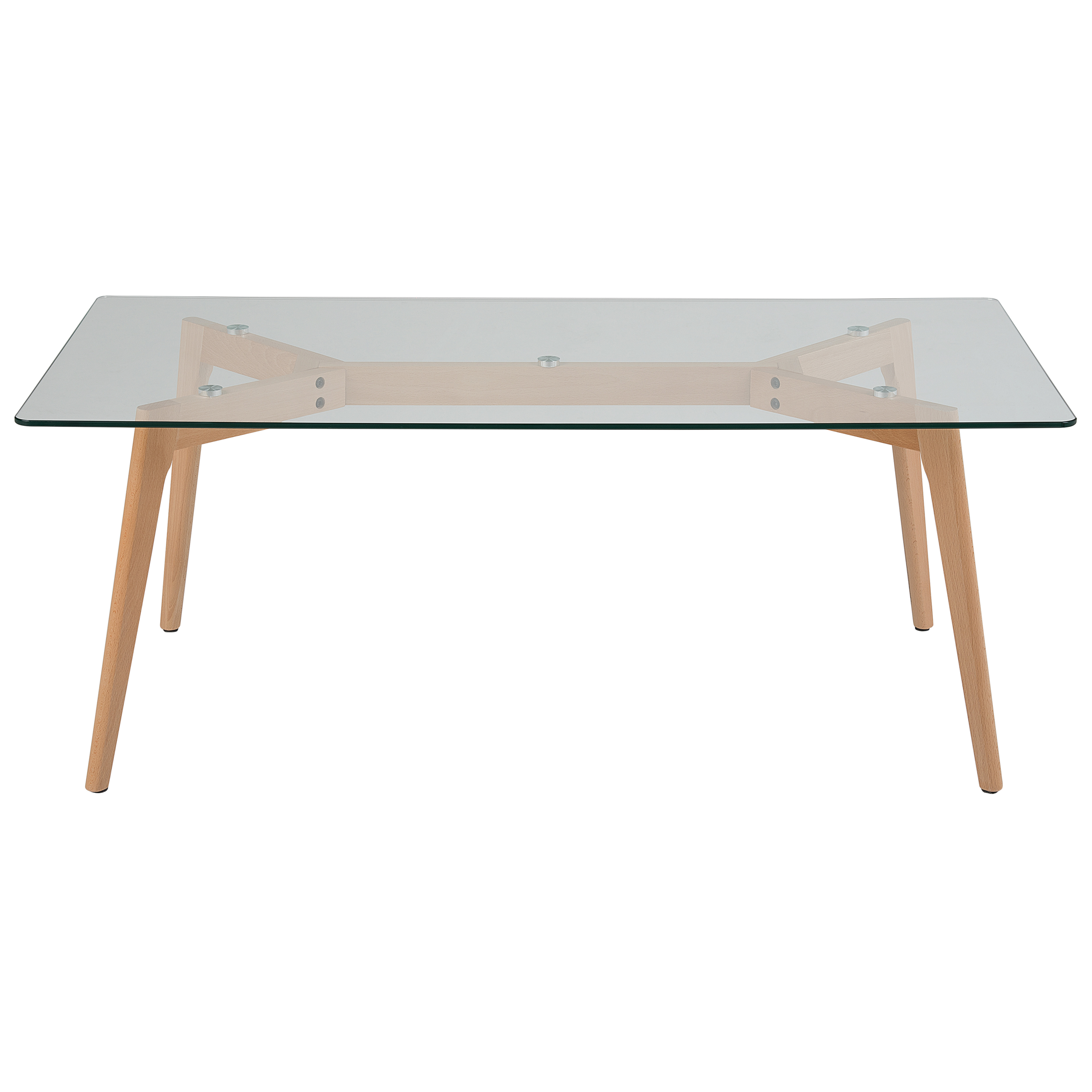 Matbord HUDSON II Transparent 180 cm 90 cm Glas