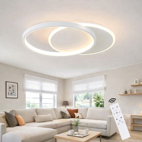 NETTLIFE LED - taklampa, dimbar, med fjärrkontroll, Taklampa, 35W, modern, platt, rund, 41CM