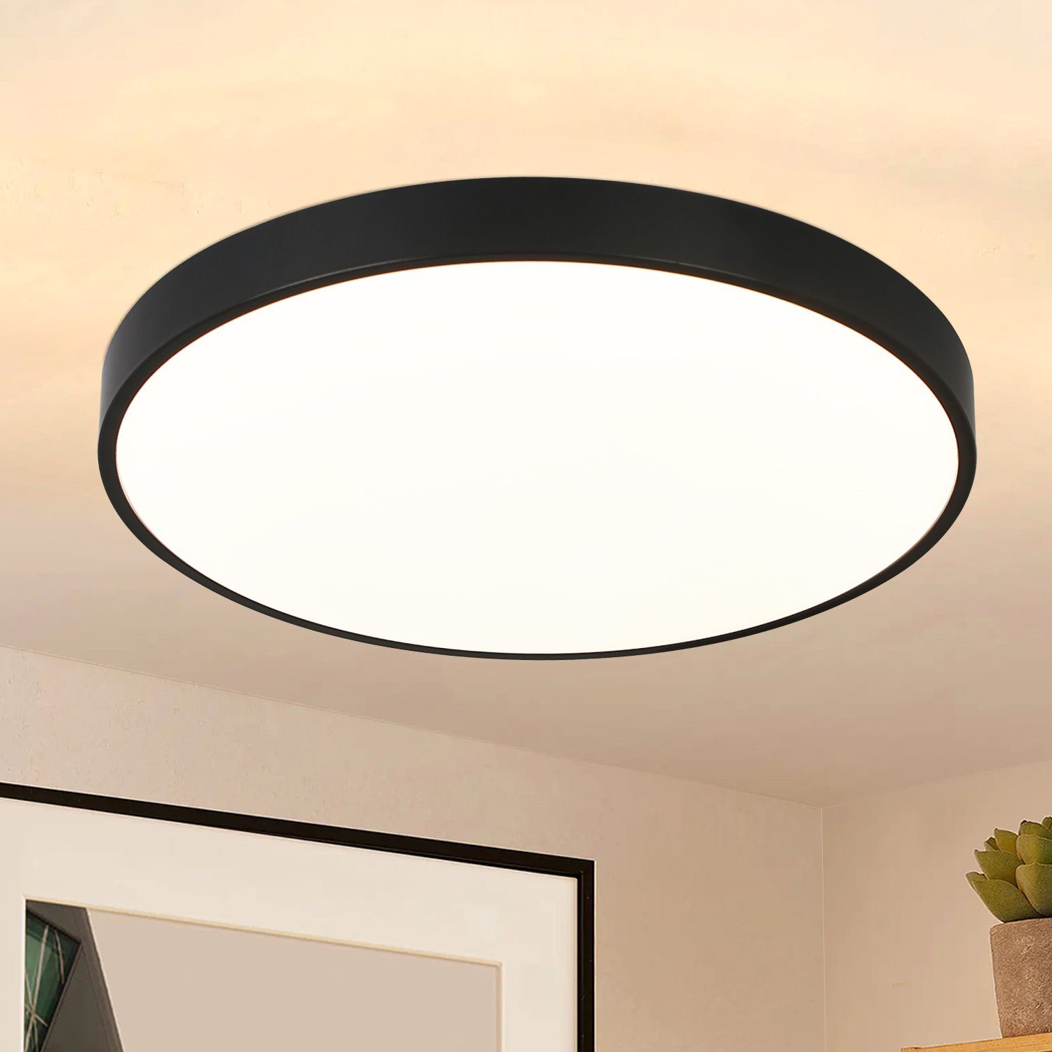 NETTLIFE LED-taklampa, sovrumslampa, källarlampa, badrumslampa, 12 W, IP44, 21 cm