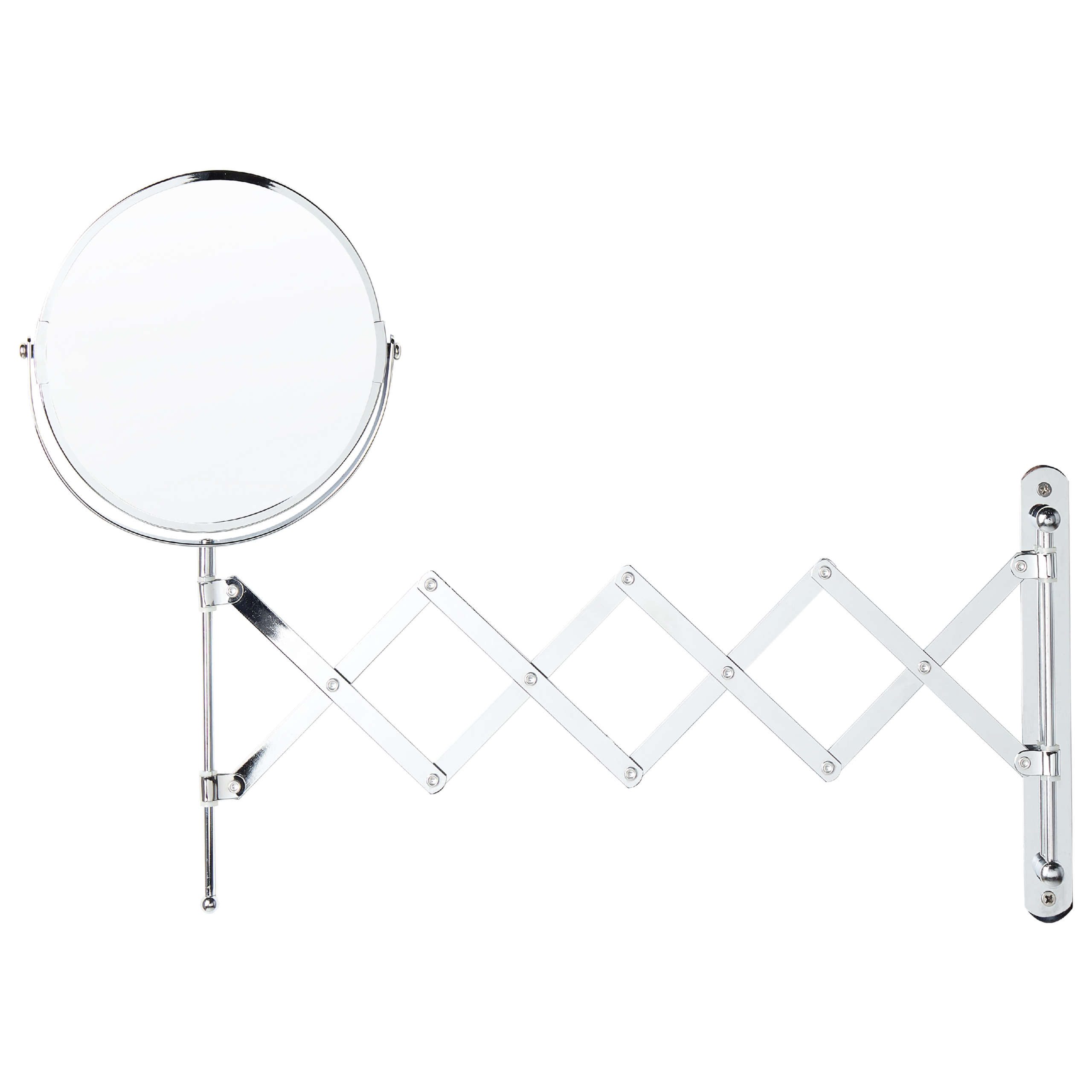 Förlängningsbar väggsminkspegel YVELINES 57 cm 36 cm Metall Silver