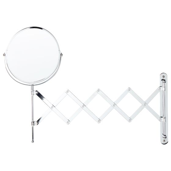 Förlängningsbar väggsminkspegel YVELINES 57 cm 36 cm Metall Silver