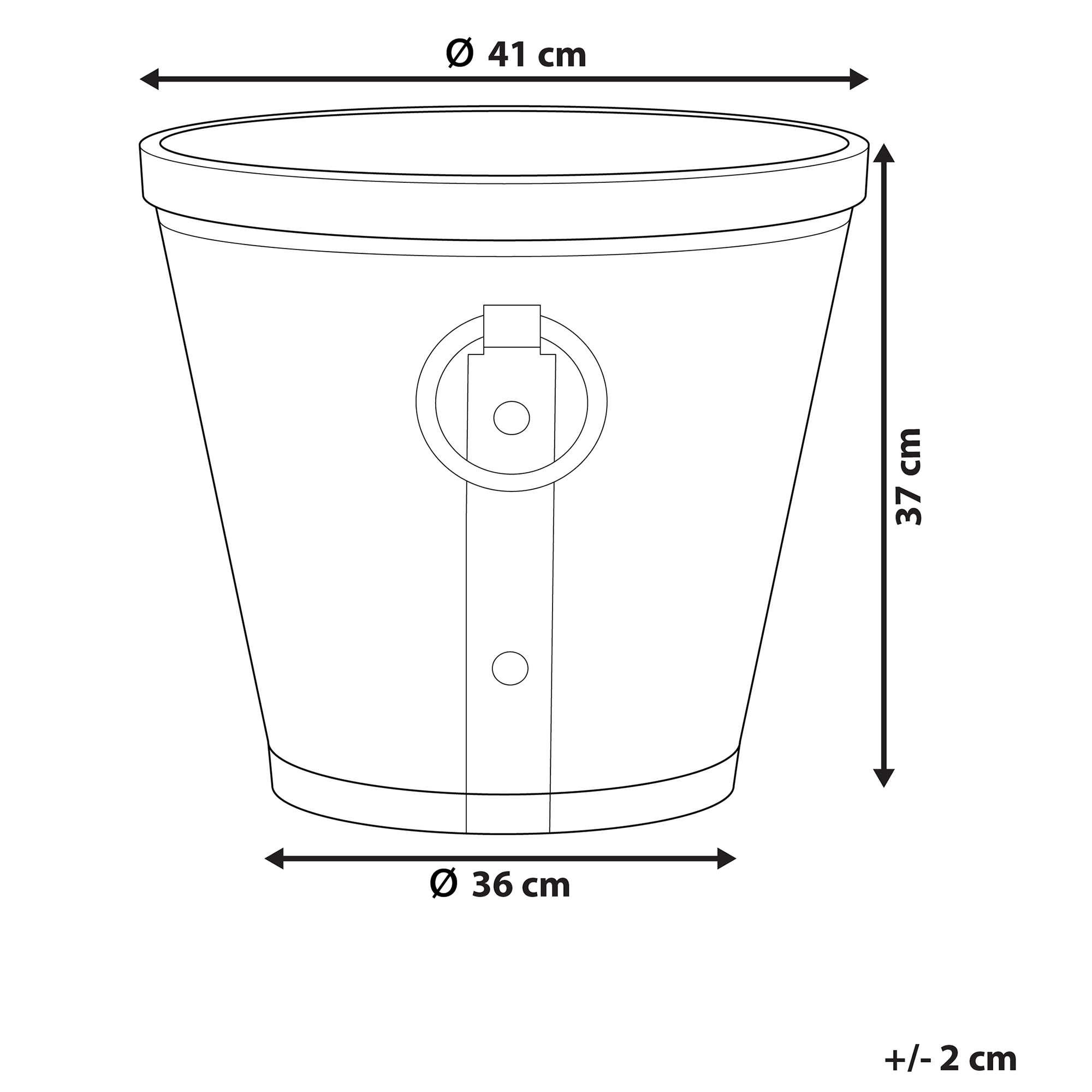 Blomkruka VARI 41 cm Grå