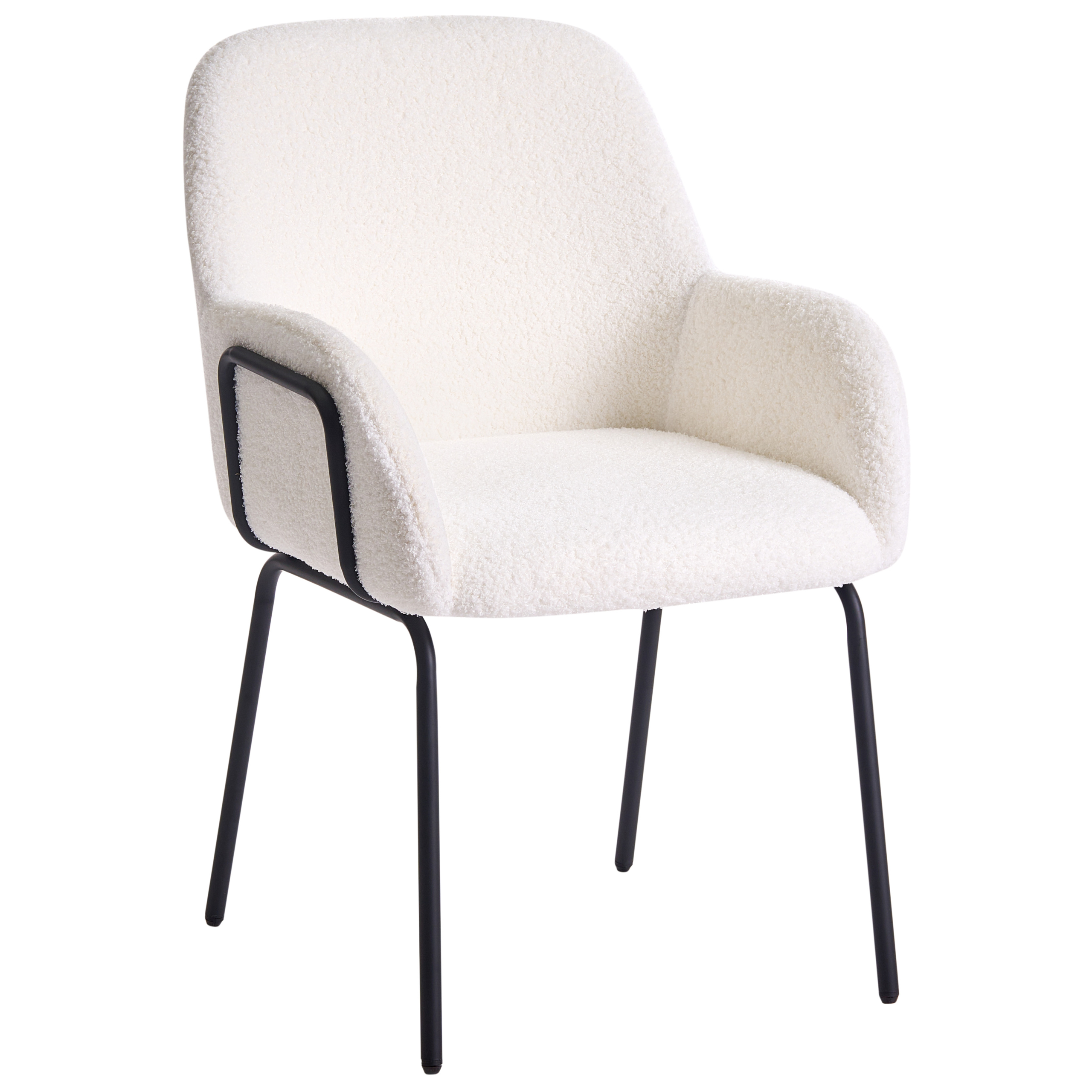 Matstol ALGONA Bouclé Off-White