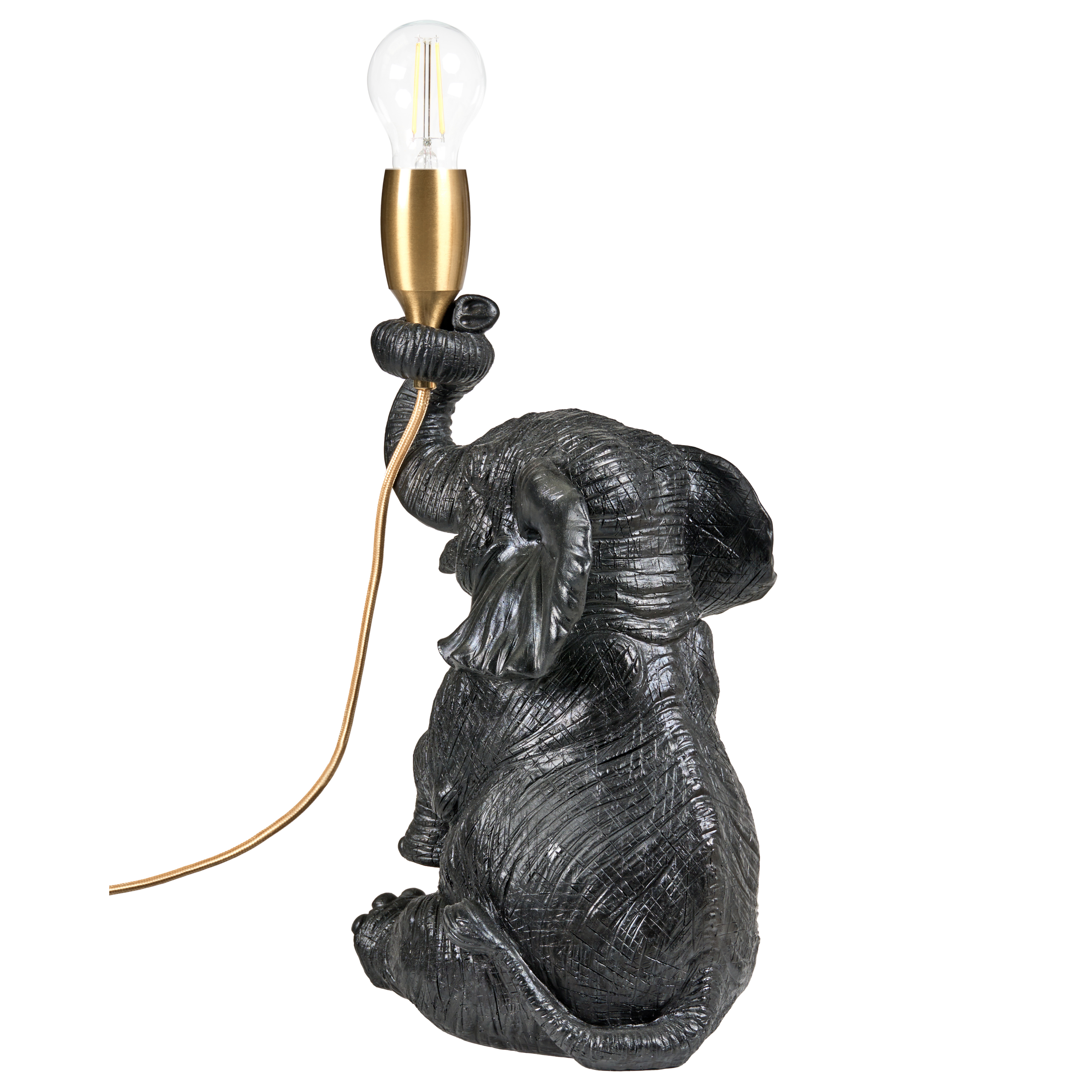 Bordslampa Elefant FORTUNA Svart