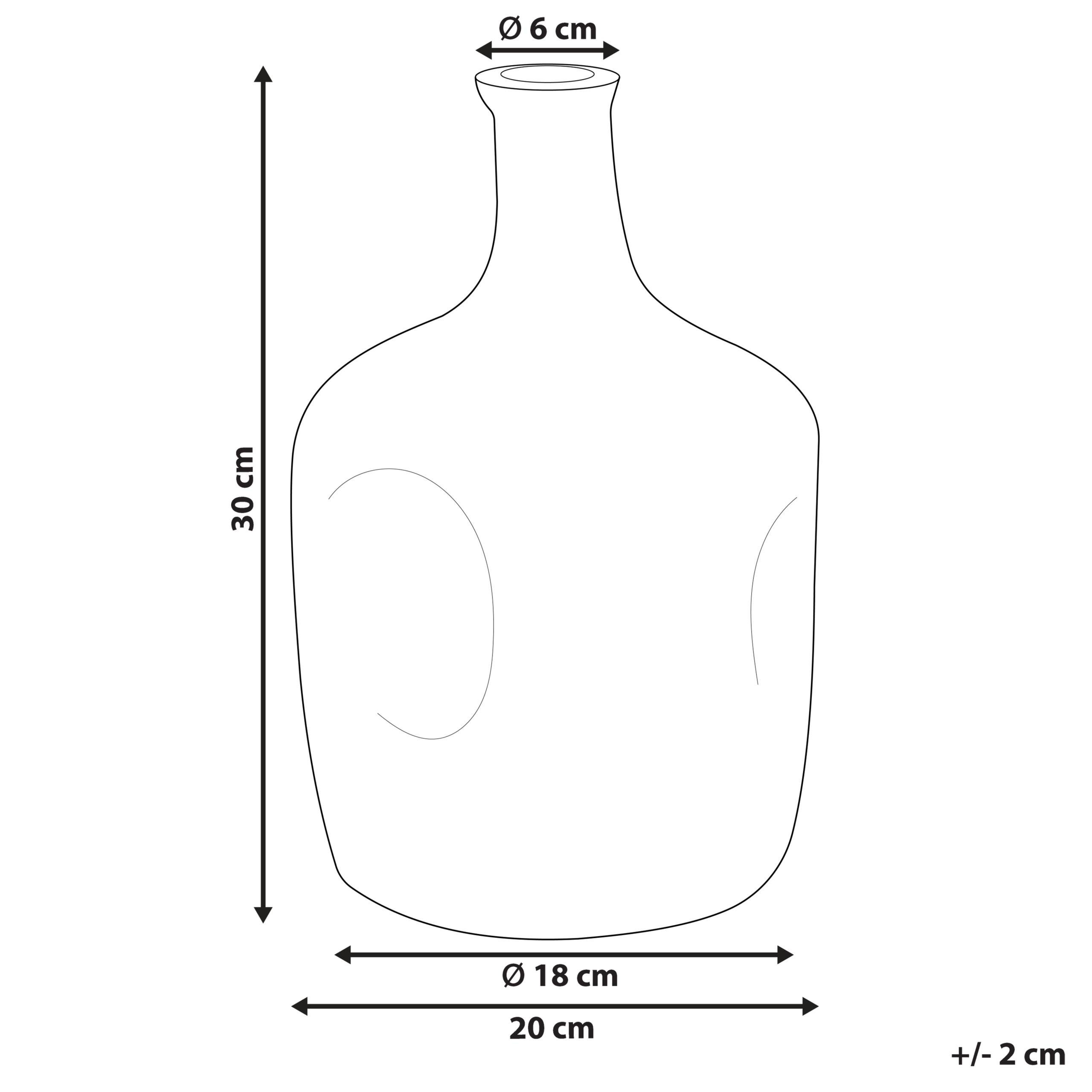 Blomvas KERALA 30 cm Glas Olivgrön