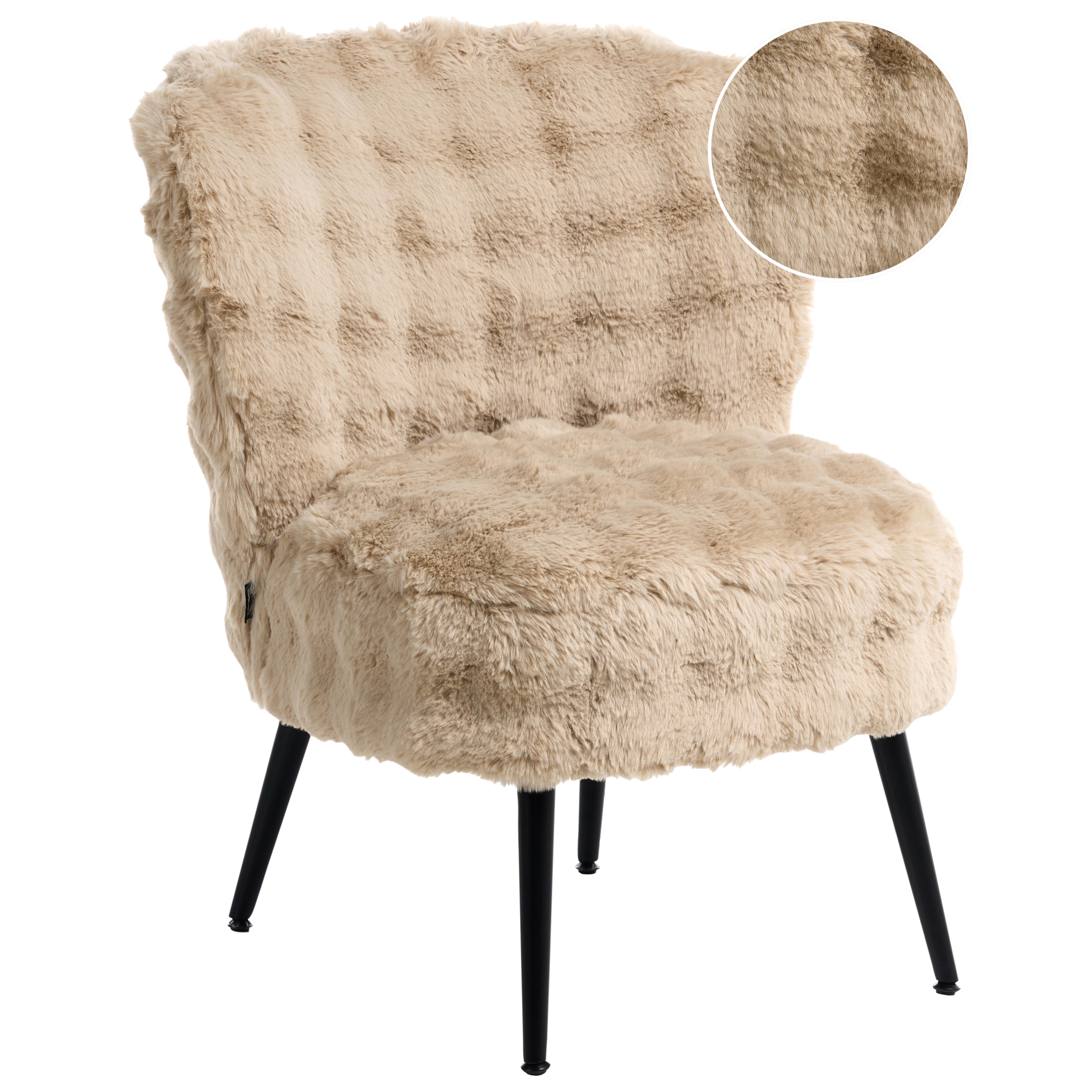 Fåtölj VOSS Fuskpäls Beige
