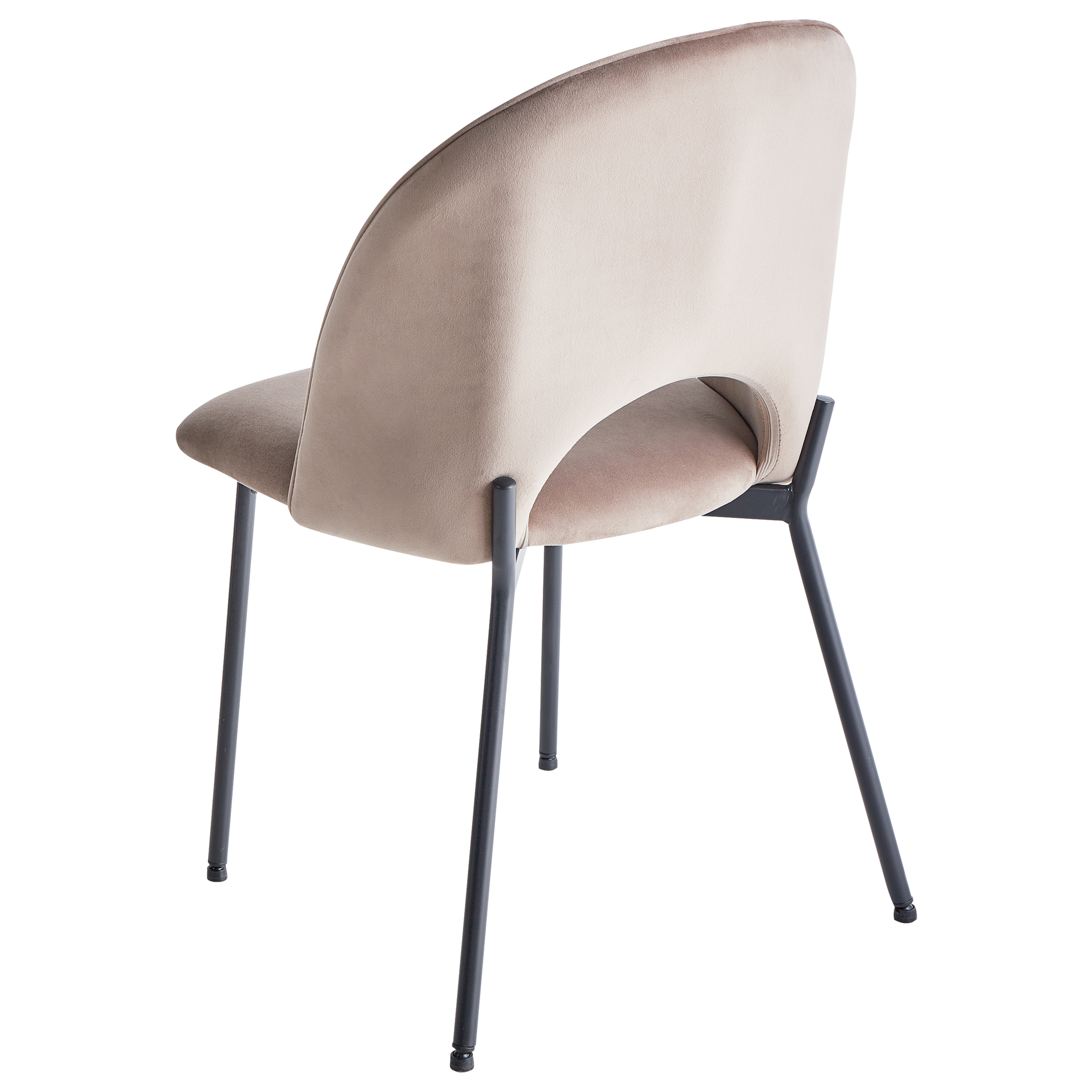 Set med 2 matstolar COVELO Sammet Taupe
