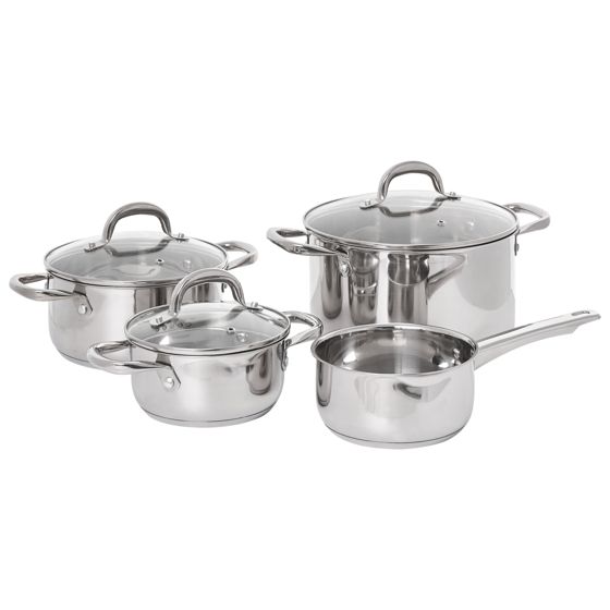 Kokkärlsset med 7 delar CORECHEF Rostfritt stål Silver