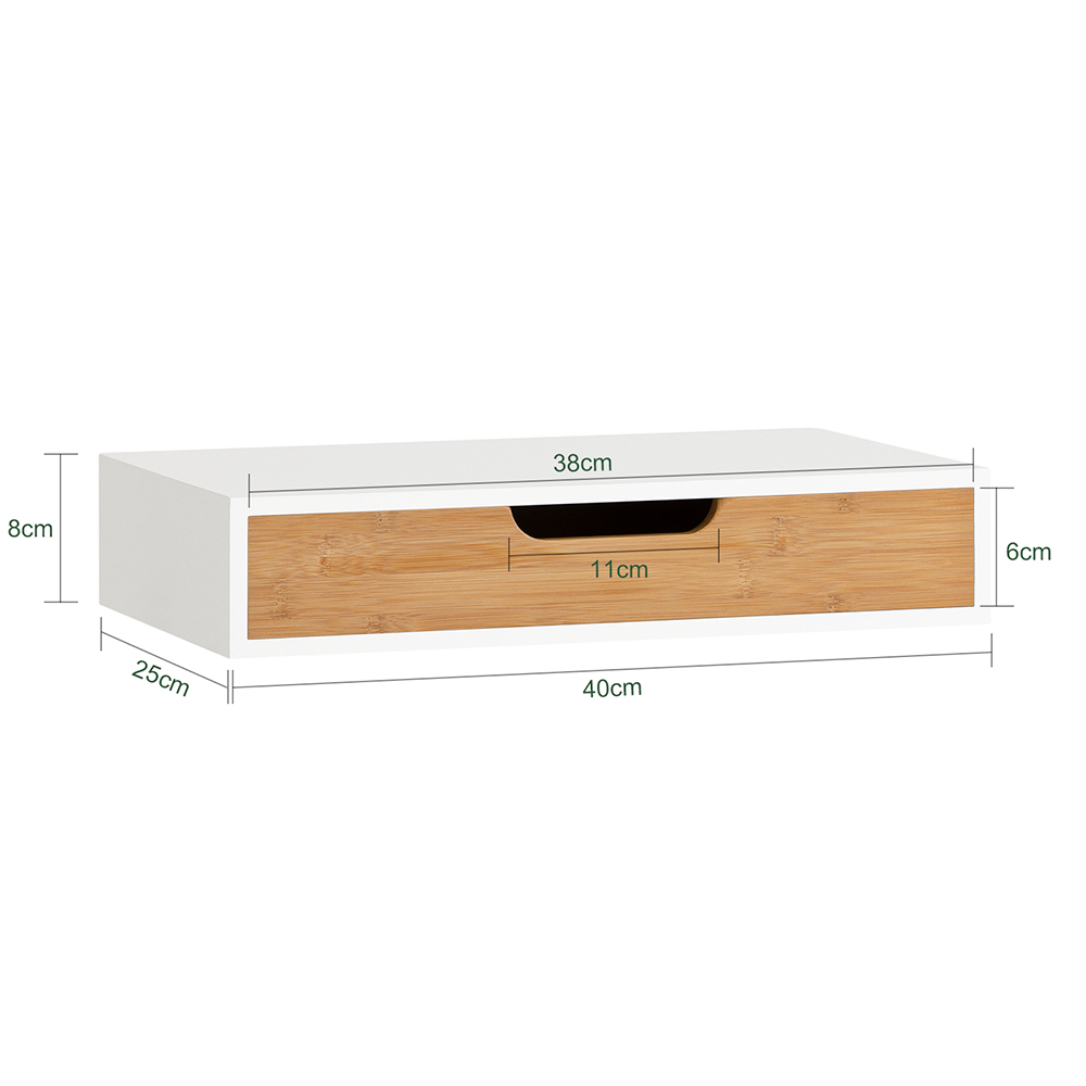 Nattduksbord med låda vit 40.0x25.0x8.0 cm FRG92-WNX2
