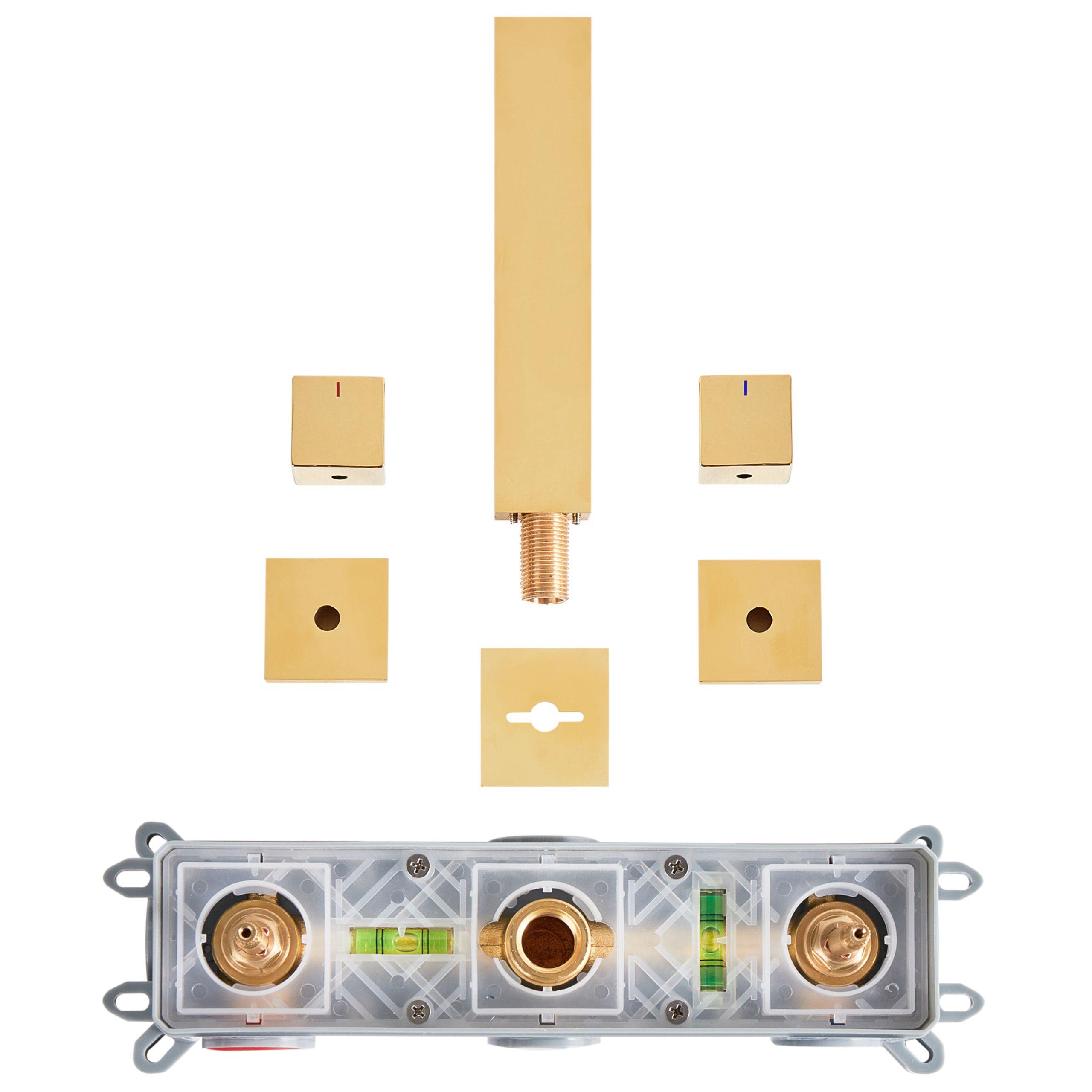 Väggmonterad tvättställsblandare PAILON Mässing Guld