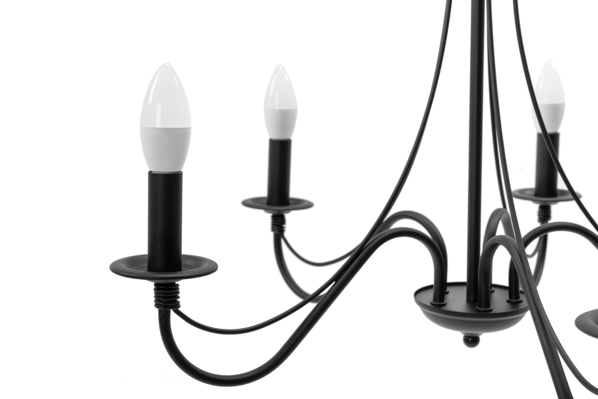 TOOLIGHT hängande taklampa APP647-5CP Svart 60x60x110cm