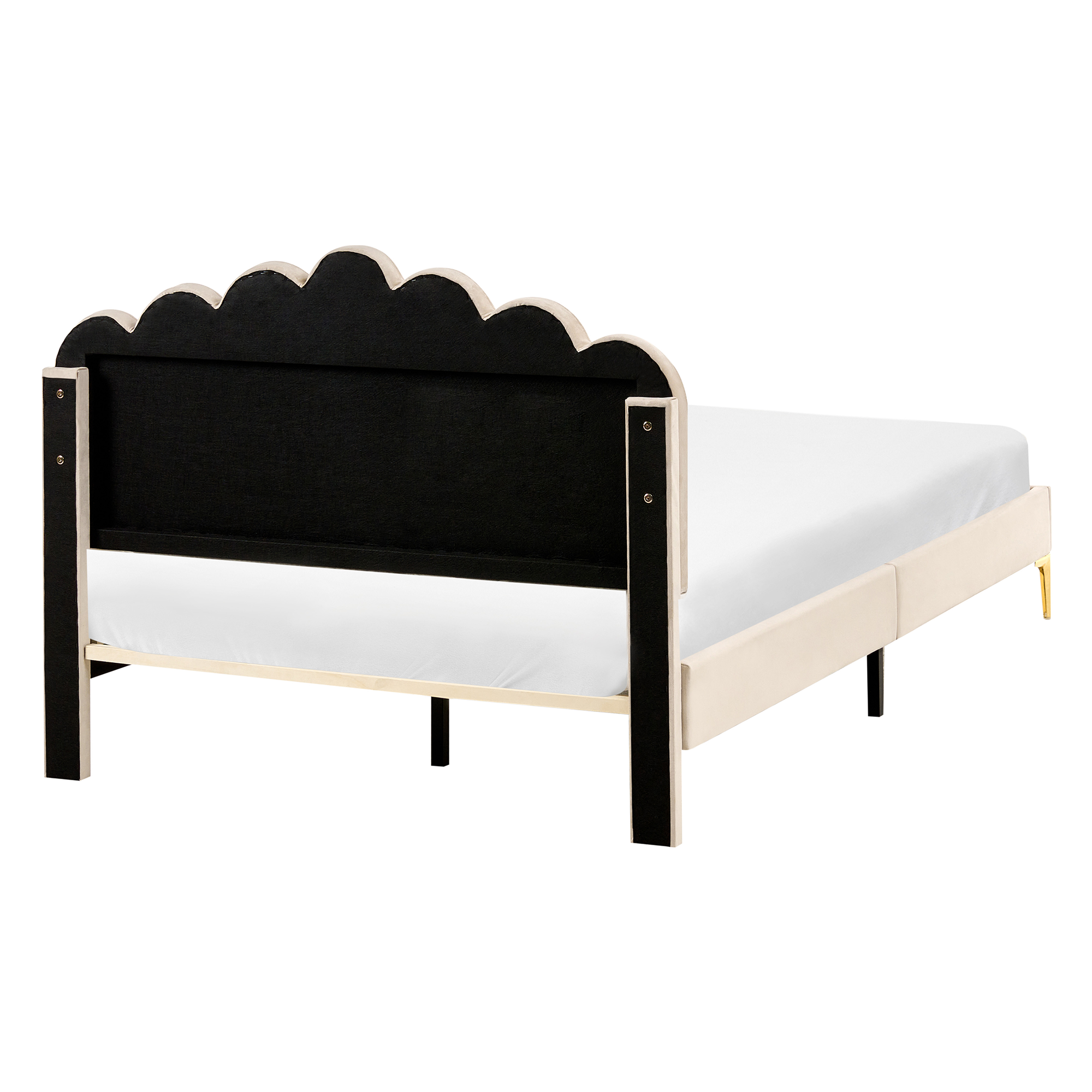 Säng med lamellram Sammet SAUVIAN 120 x 200 cm Beige