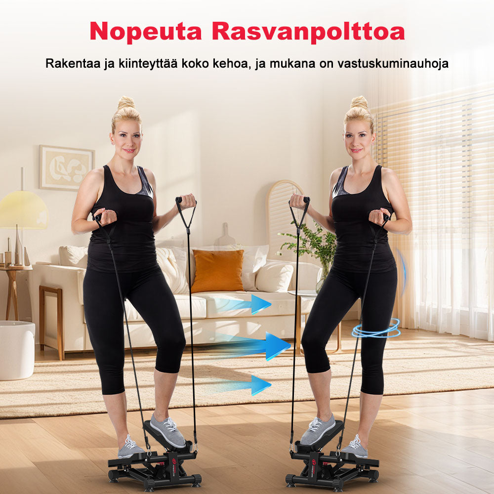 Mini hydraulisk stepper med motståndsband för rumpa lår och ben hemma