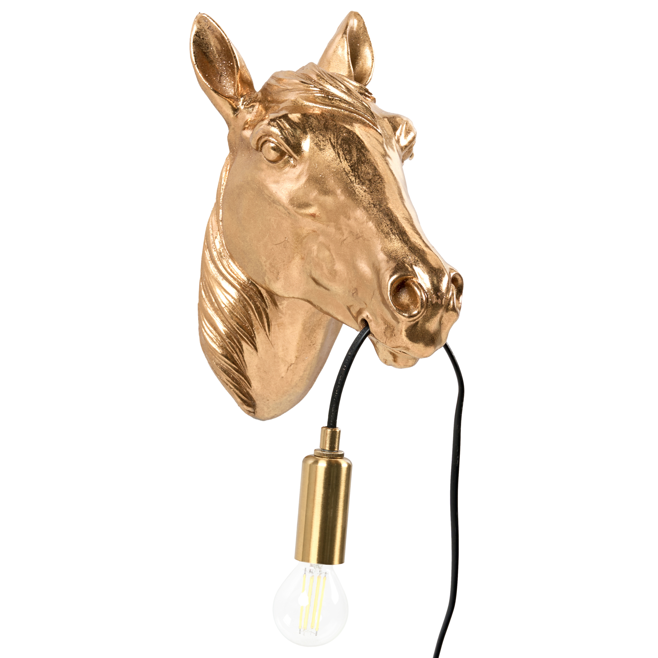 Vägglampa Häst PHILIPPE Guld