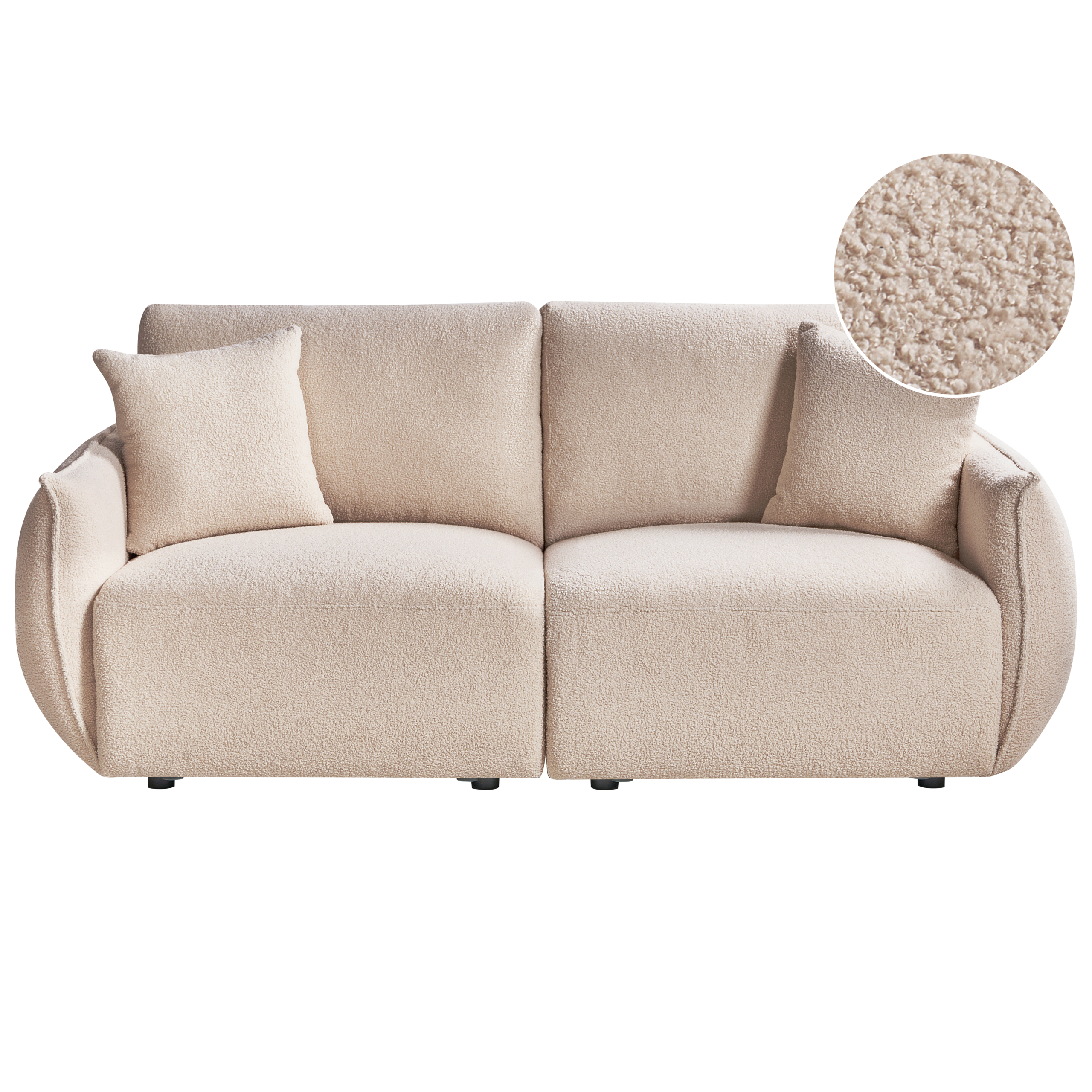 Modulsoffa 2-sits MESNALI Bouclé Beige