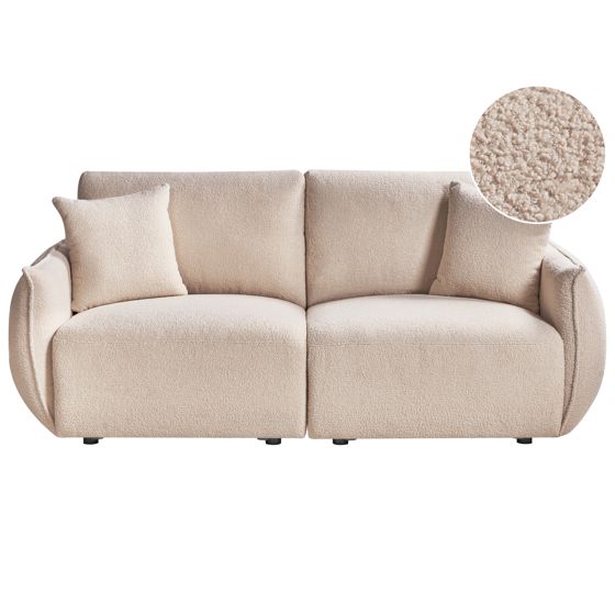 Modulsoffa 2-sits MESNALI Bouclé Beige