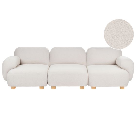 Modulsoffa 3-sits AMLI Bouclé Off-White