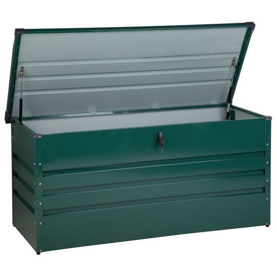 Förvaringslåda CEBROSA 132 cm 62 cm Metall Mörkgrön