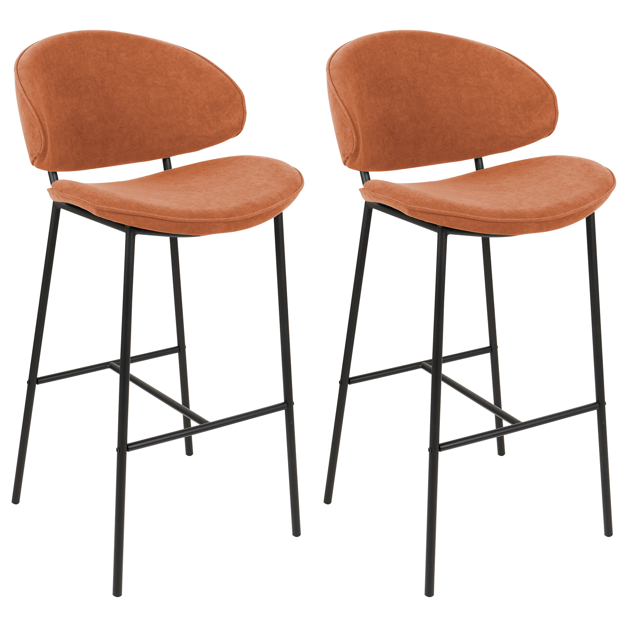 Set med 2 barstolar KIANA Orange