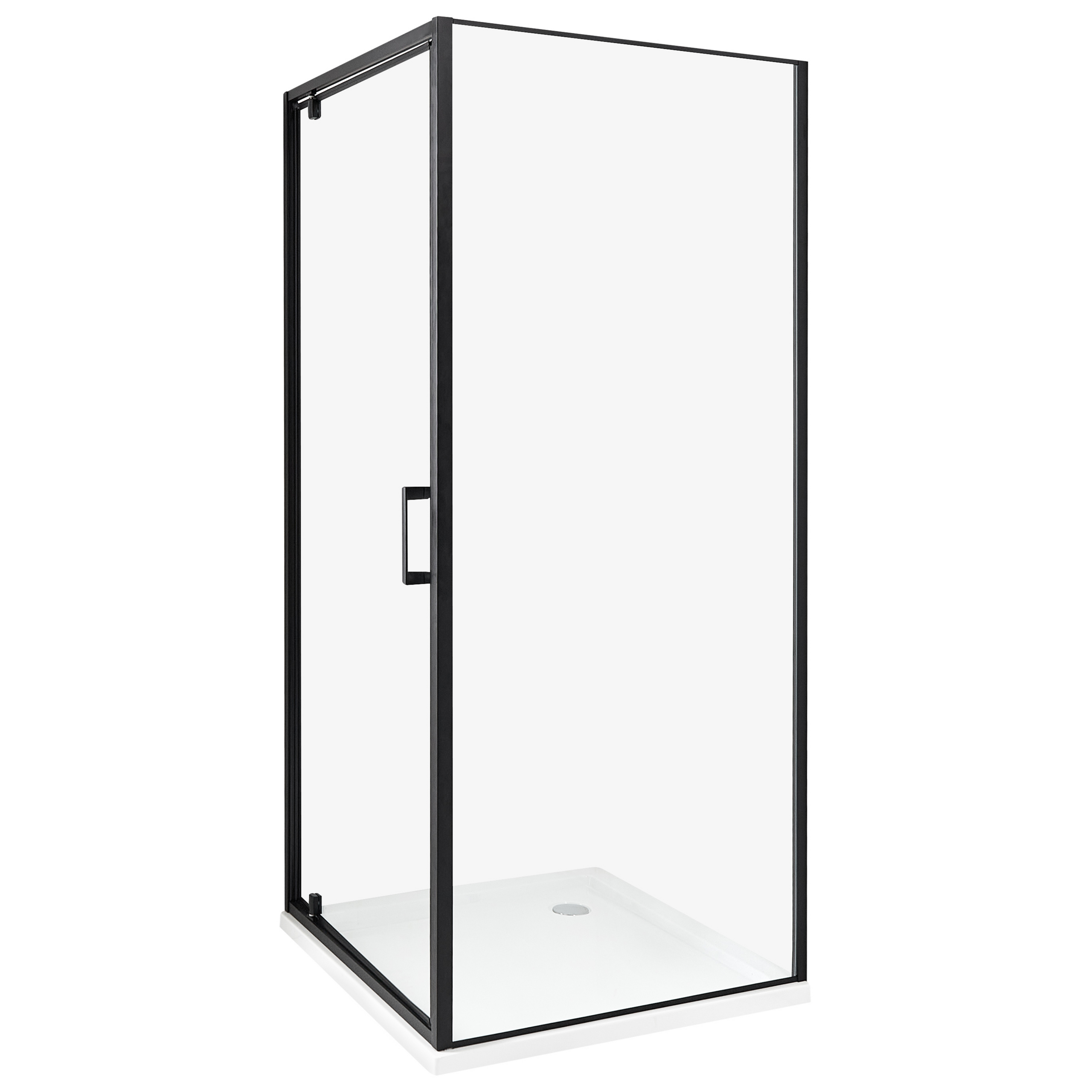 Duschväggar DARLI 800 x 800 x 1850 mm Svart