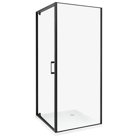 Duschväggar DARLI 800 x 800 x 1850 mm Svart