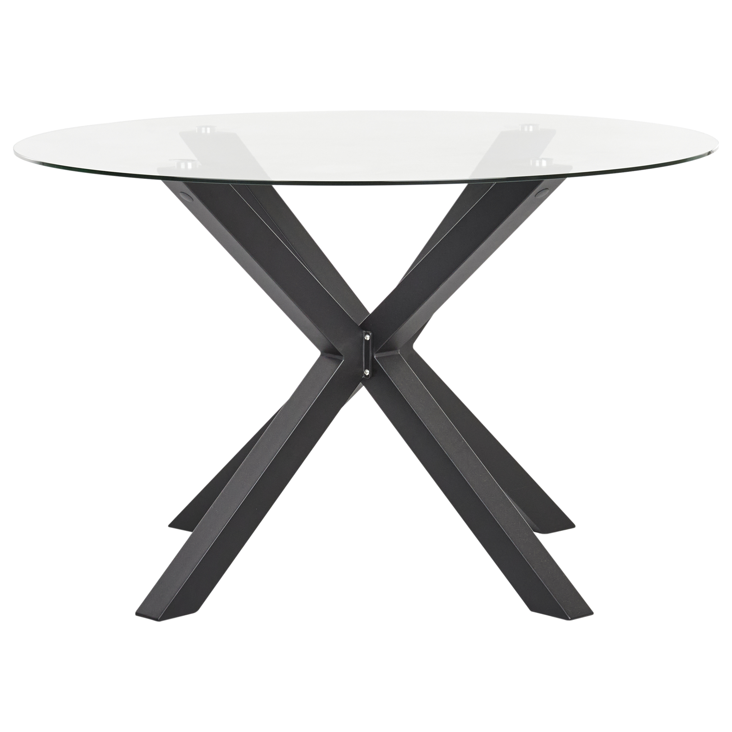 Trädgårdsmatbord MALETTO 120 cm 120 cm Glas Svart