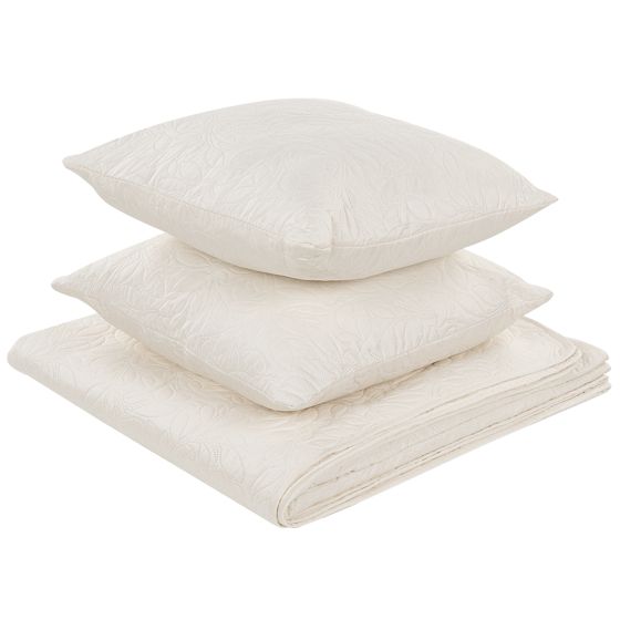 Sängöverkast med kuddar RUDKHAN 140 x 210 cm Off-White