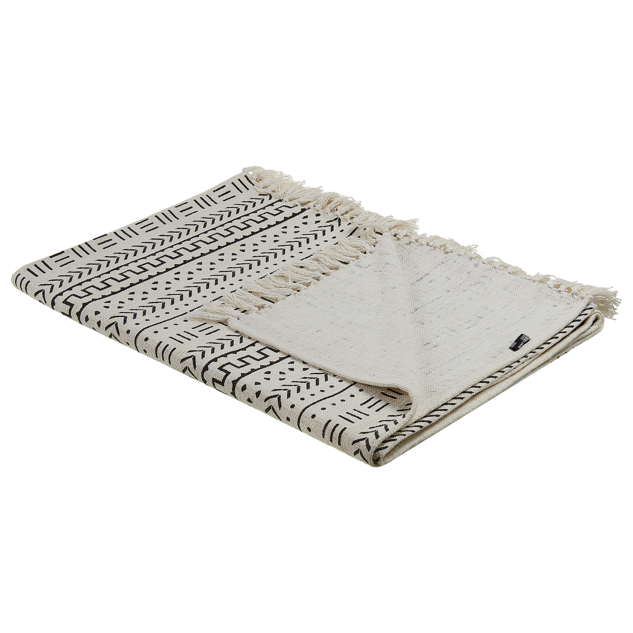 Pläd PANVEL Bomull 130 x 180 cm Vit