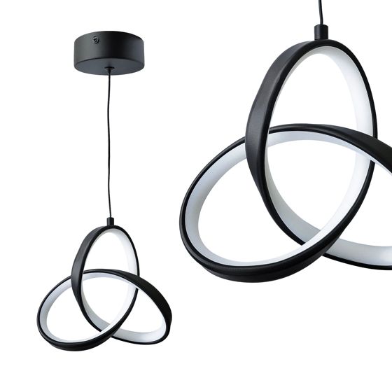TOOLIGHT hängande taklampa APP1784-CP LED Svart 21x7x107cm