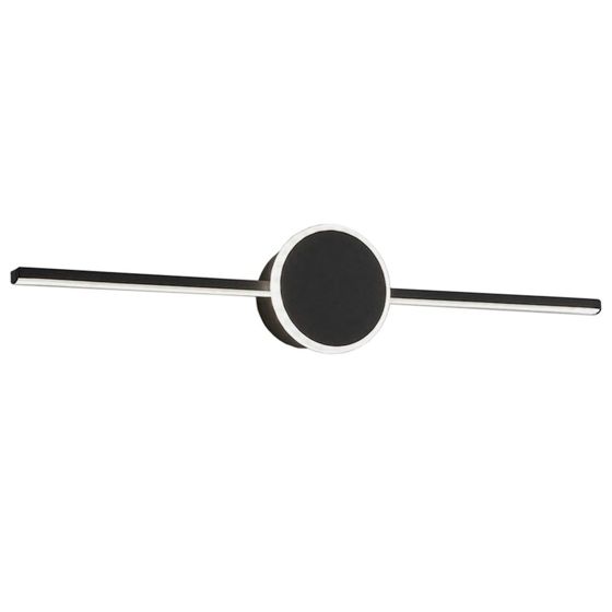 TOOLIGHT vägglampa LED APP849-1W ROUND 60CM Svart 61x11x12cm