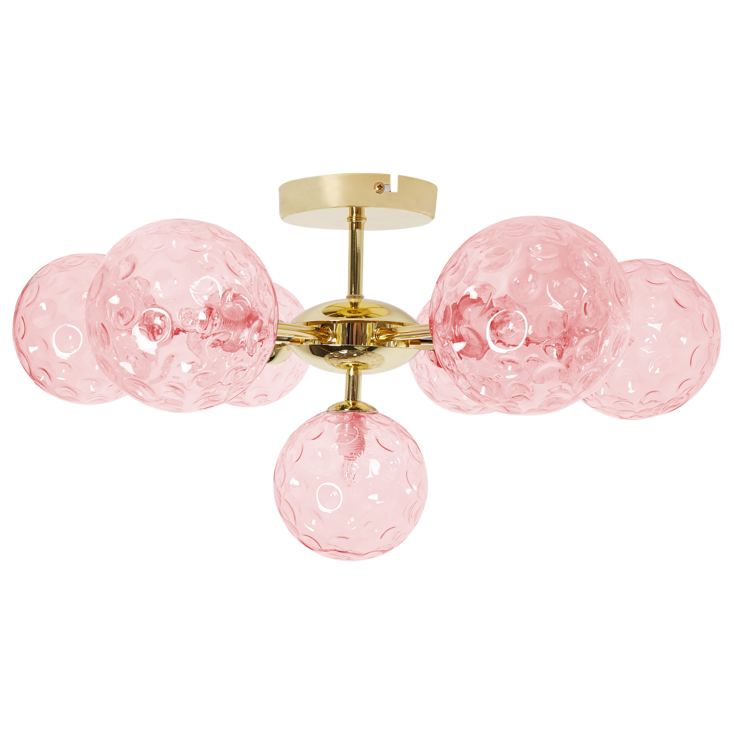 Taklampa ANADYR Glas Rosa