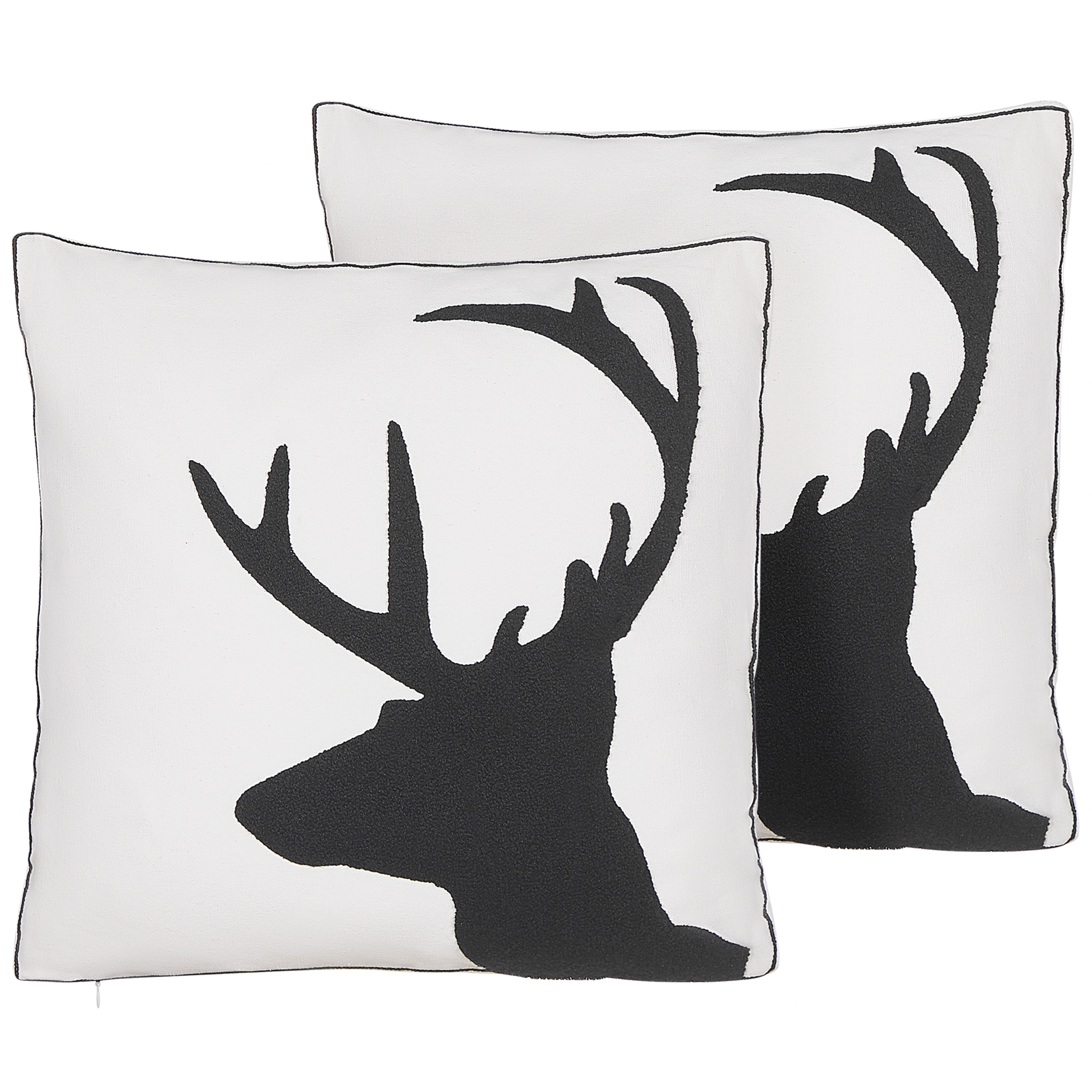 Set med 2 prydnadskuddar SHADRACK 45 x 45 cm Bomull Vit Julmotiv