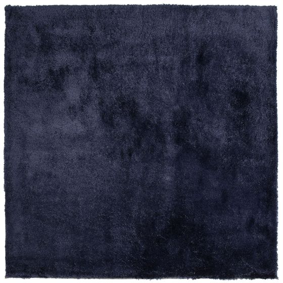 Matta med lång lugg EVREN Mörkblå 200 x 200 cm