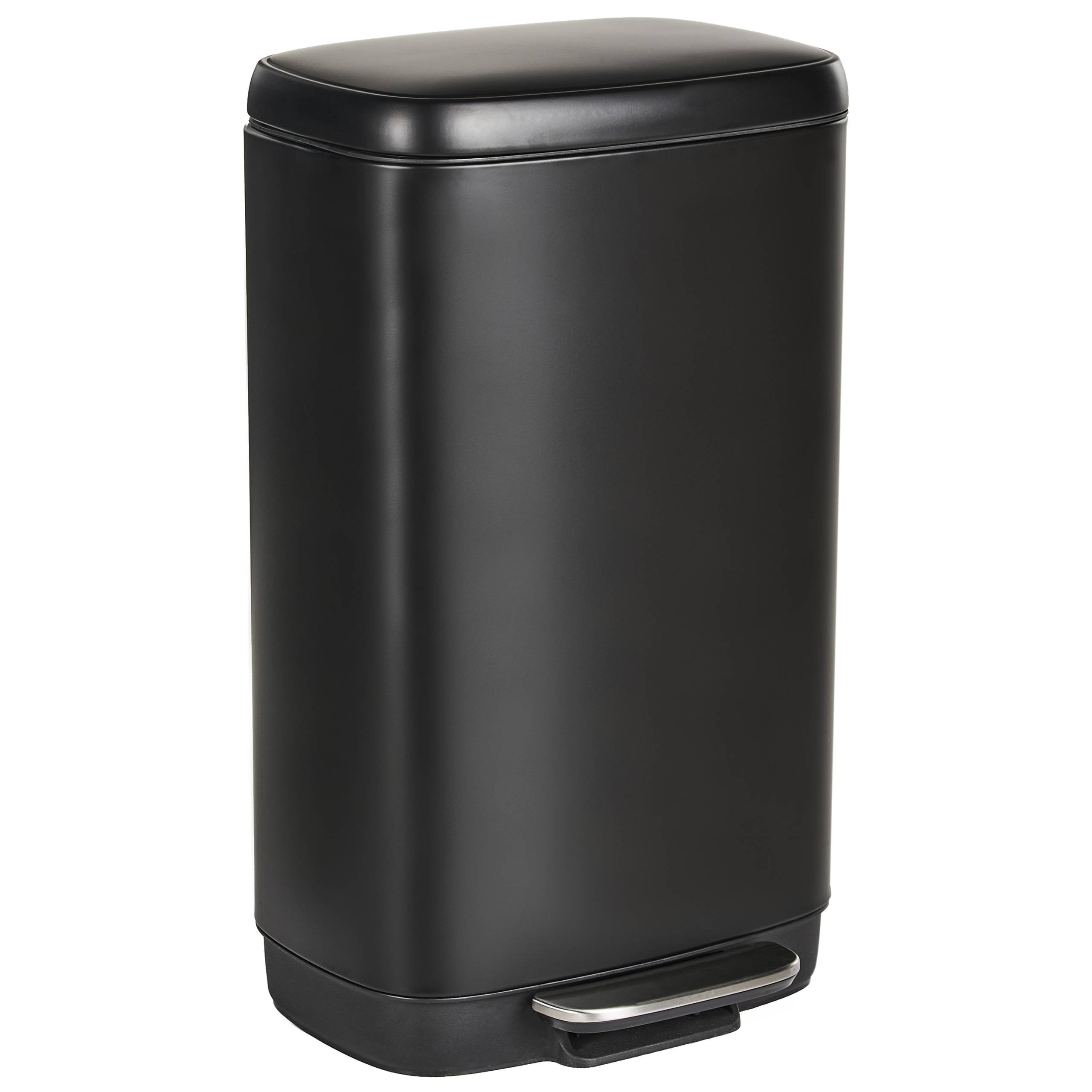 Papperskorg med pedal 30 L ECOCOLLECT Metall Svart