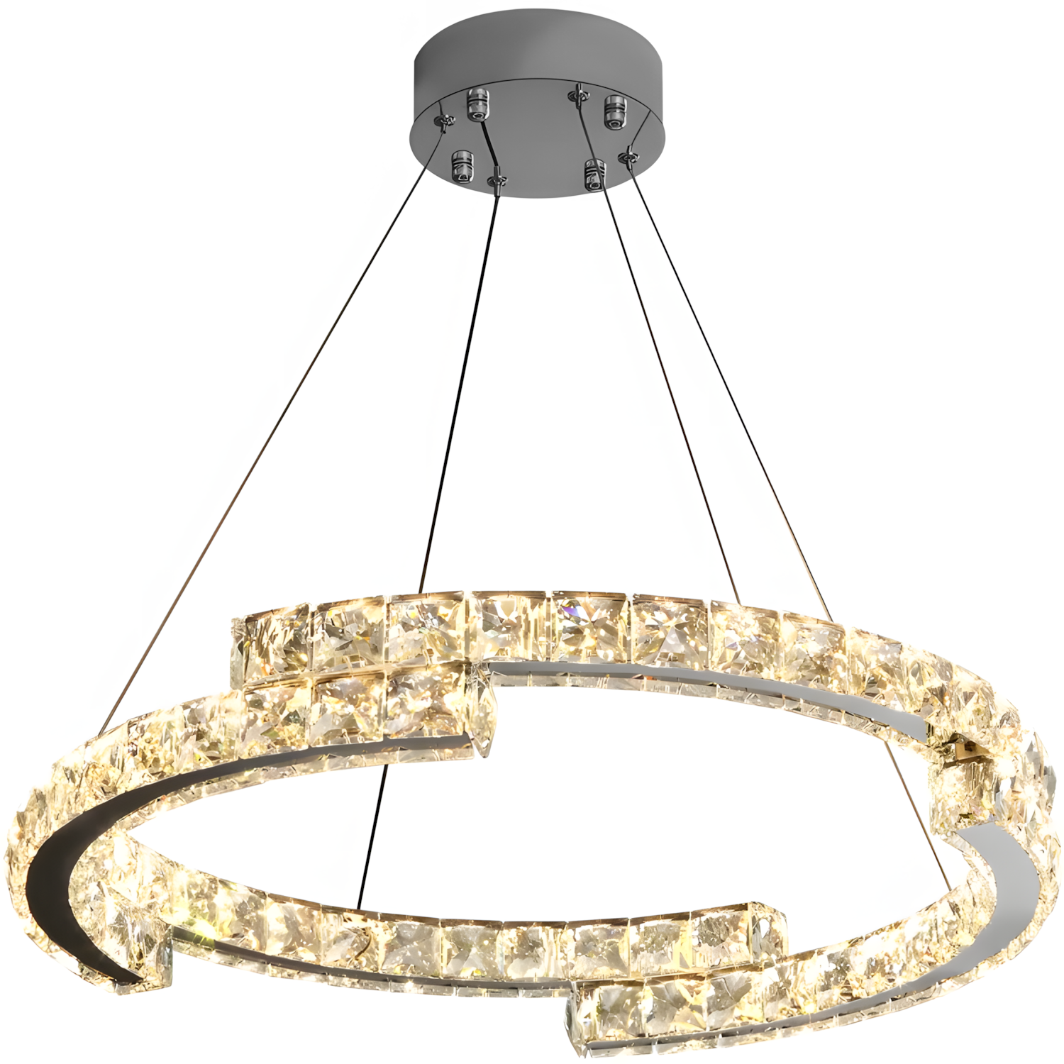 TOOLIGHT hängande taklampa LED APP1556-CP Guld 57x57x45cm