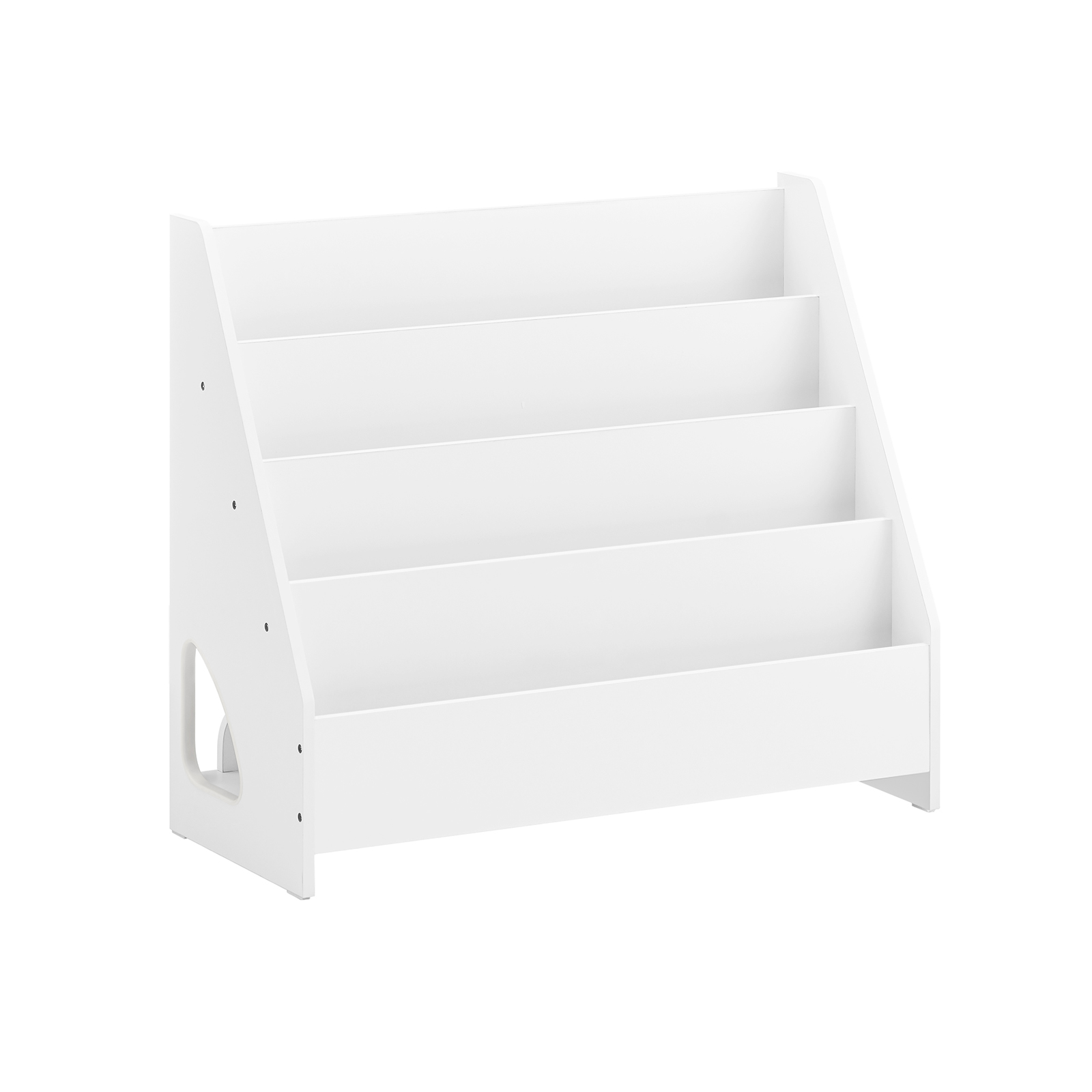 Bokhylla med fyra hyllor vit 70.0x30.0x60.0 cm KMB32-K-W