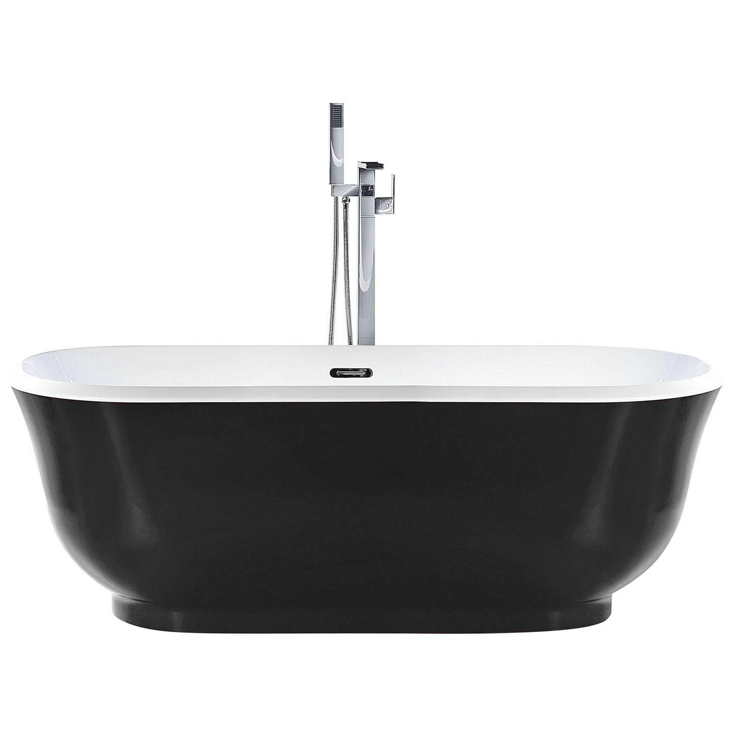 Fristående badkar TESORO 1700 x 770 mm Svart