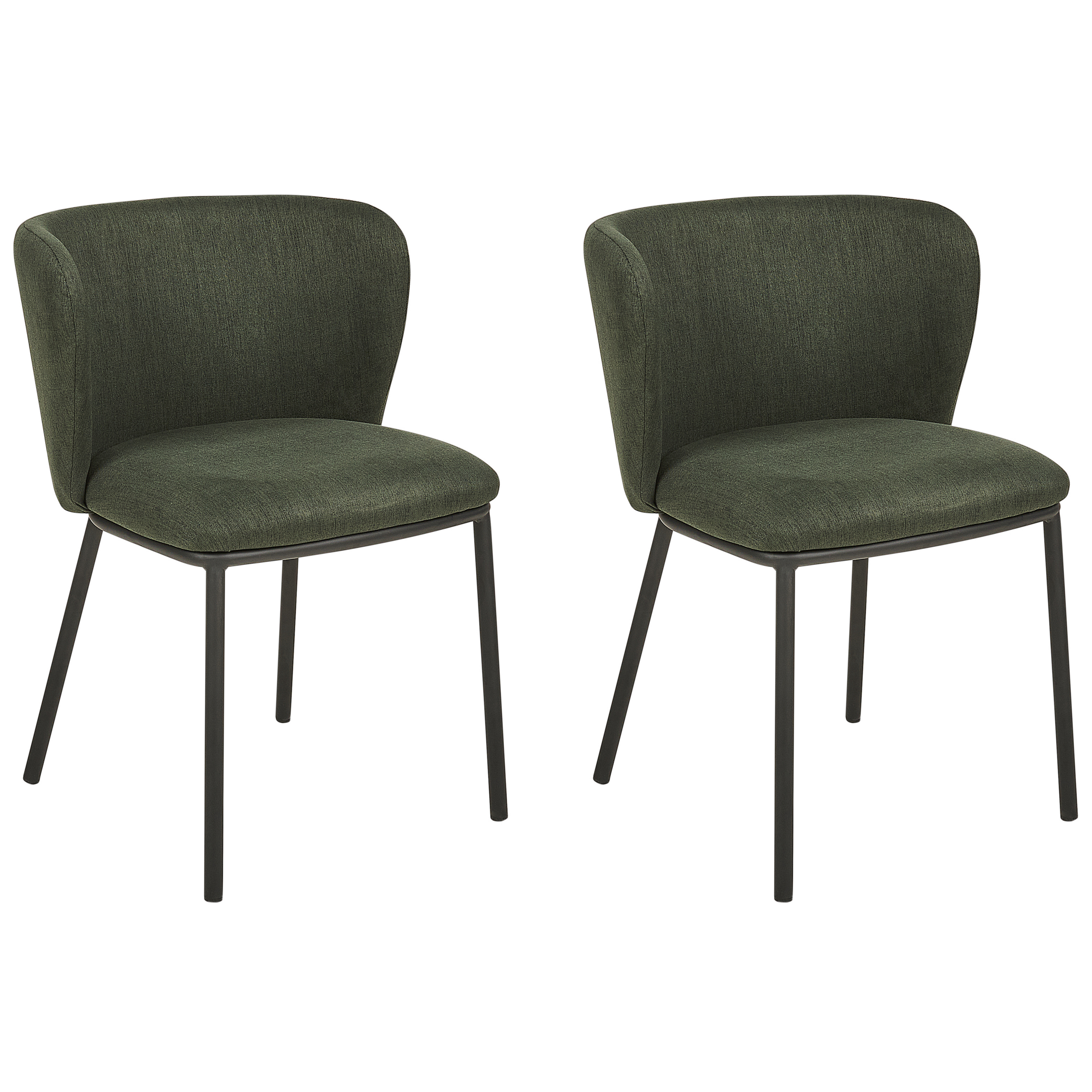 Set med 2 matstolar MINA Mörkgrön