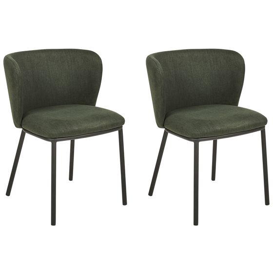 Set med 2 matstolar MINA Mörkgrön