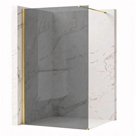 REA Duschvägg Flexi Grey 100 Guld, 120x100x195cm