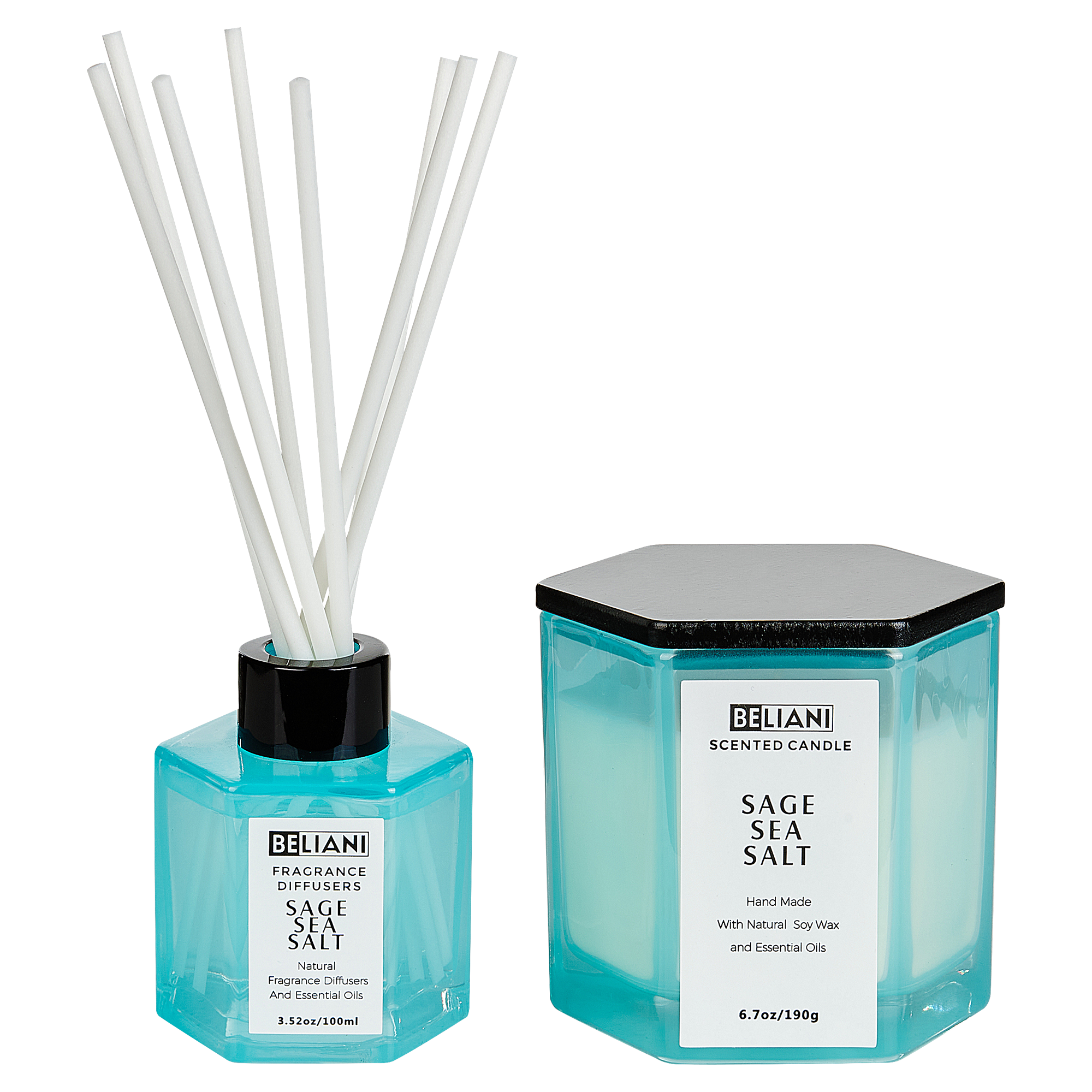 Doftljus med doftspridare CLASSY TINT Sojavax Friska doftnoter