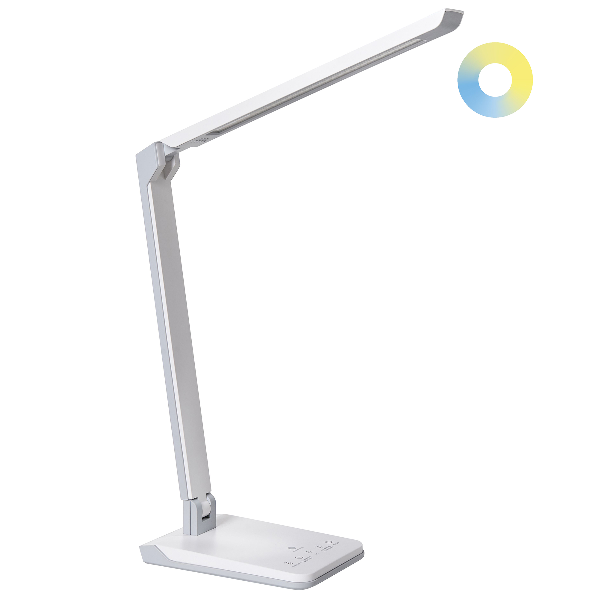 LED-skrivbordslampa PICTOR med dimmer Vit