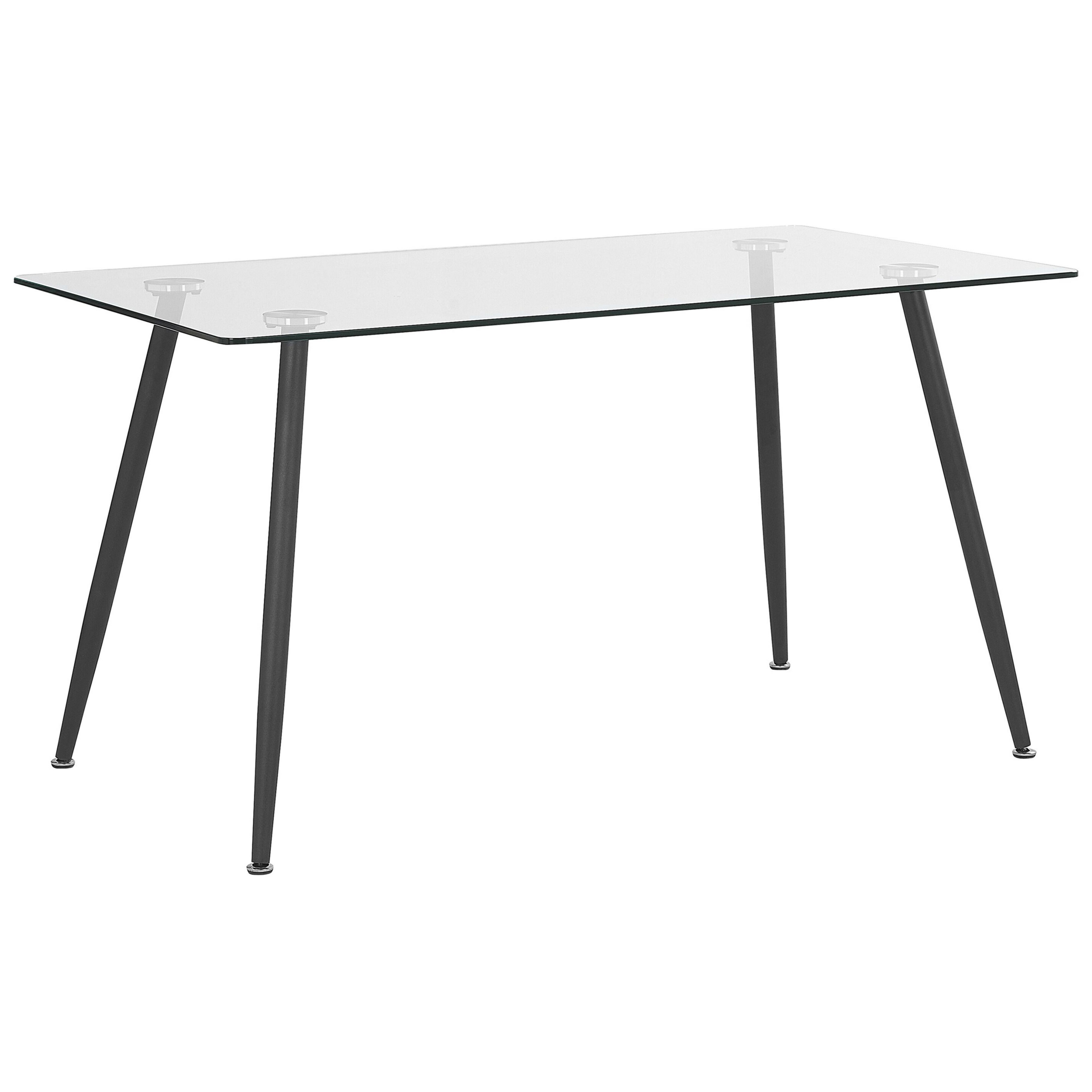 Matbord MIDLAND Svart 140 cm 80 cm Härdat glas
