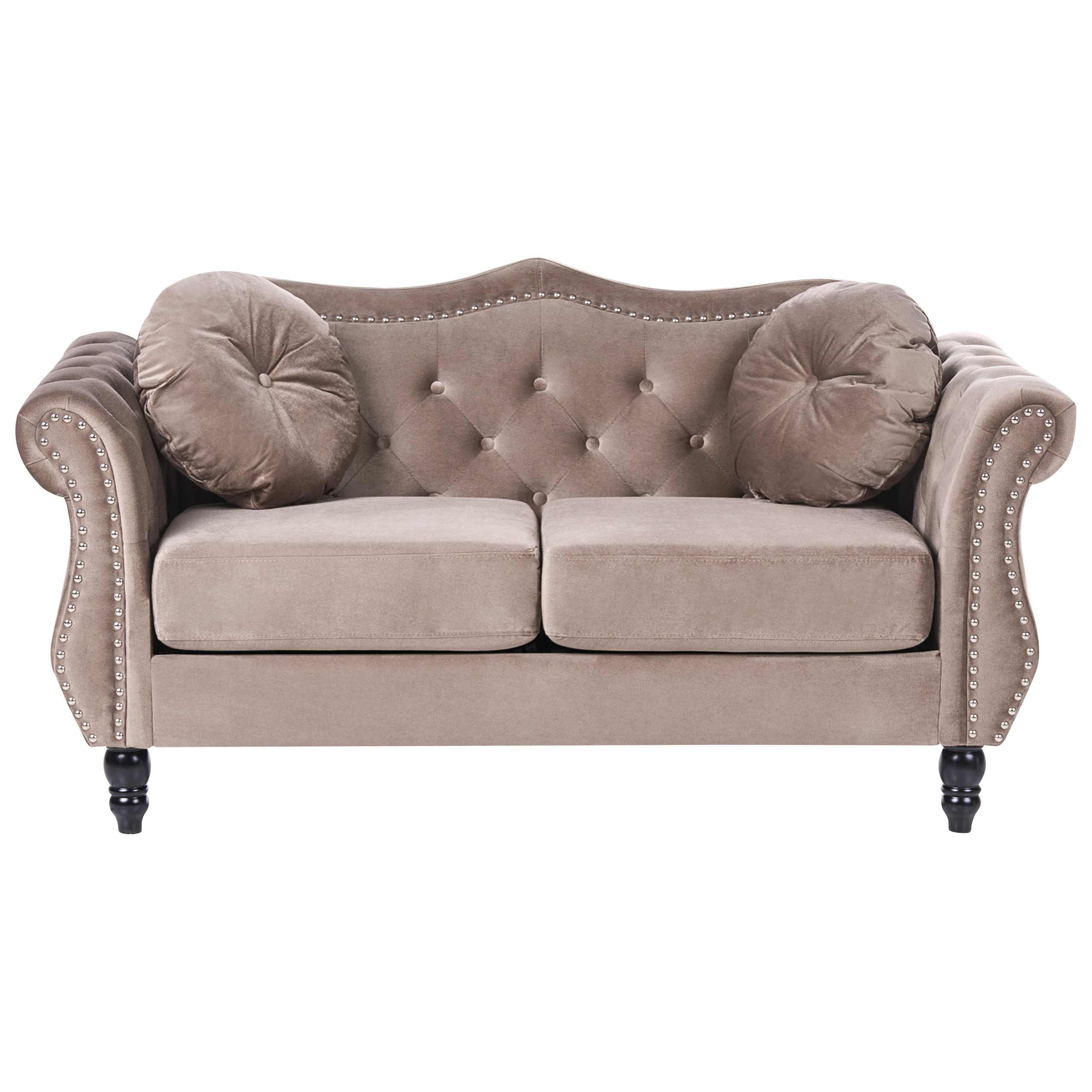 Soffa 2-sits SKIEN Sammet Taupe