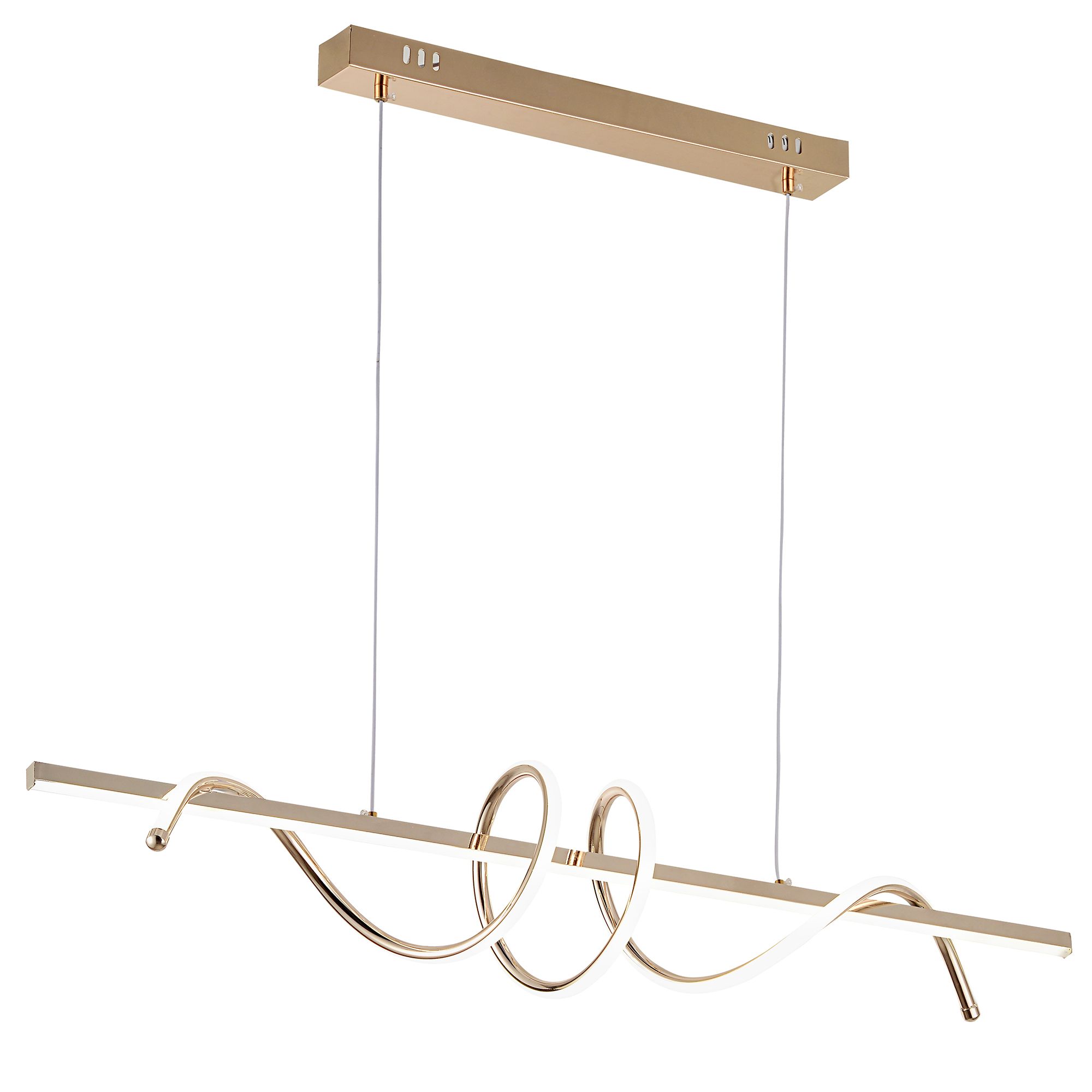 TOOLIGHT hängande taklampa G065-CP LED Guld 100x22x85cm