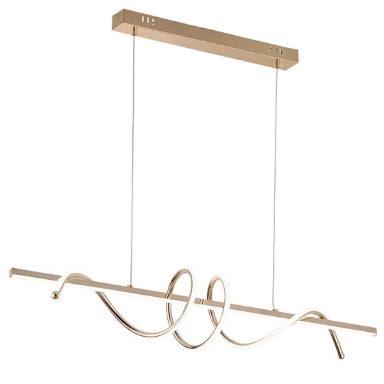 TOOLIGHT hängande taklampa G065-CP LED Guld 100x22x85cm