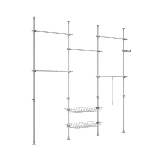 SoBuy Justerbar walk-in-garderob 311x37x295cm KLS04-II-HG