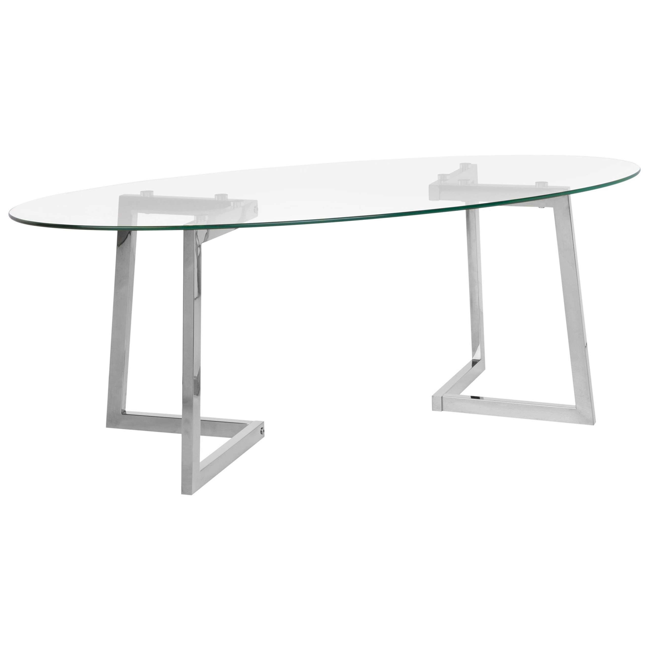 Soffbord FRESNO Glas Silver
